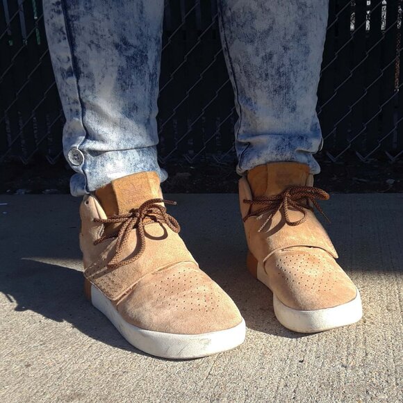 size 6.5 Mens ADIDAS ORIGINALS tan Suede sneakers - Picture 2 of 10